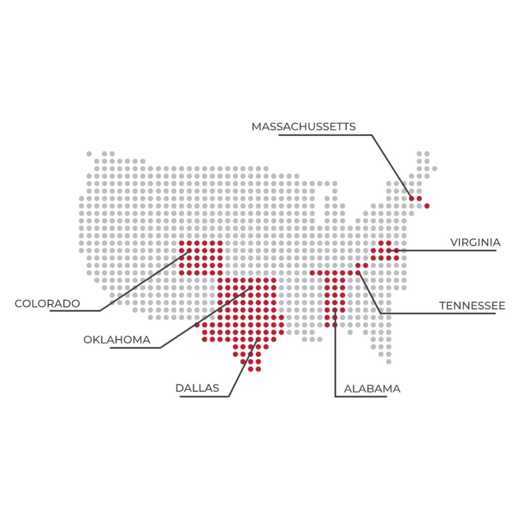 Mapa propiedades US Reit